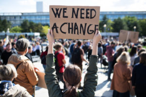 social distancing protests michigan korner security guards